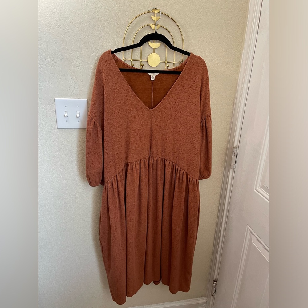 2X Terra & Sky Puff Sleeve Dress